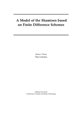 A Model of the Shamisen Based on Finite Difference Schemes