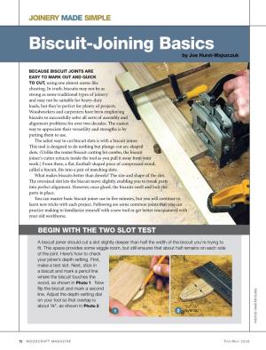 Biscuit-Joining Basics by Joe Hurst-Wajszczuk