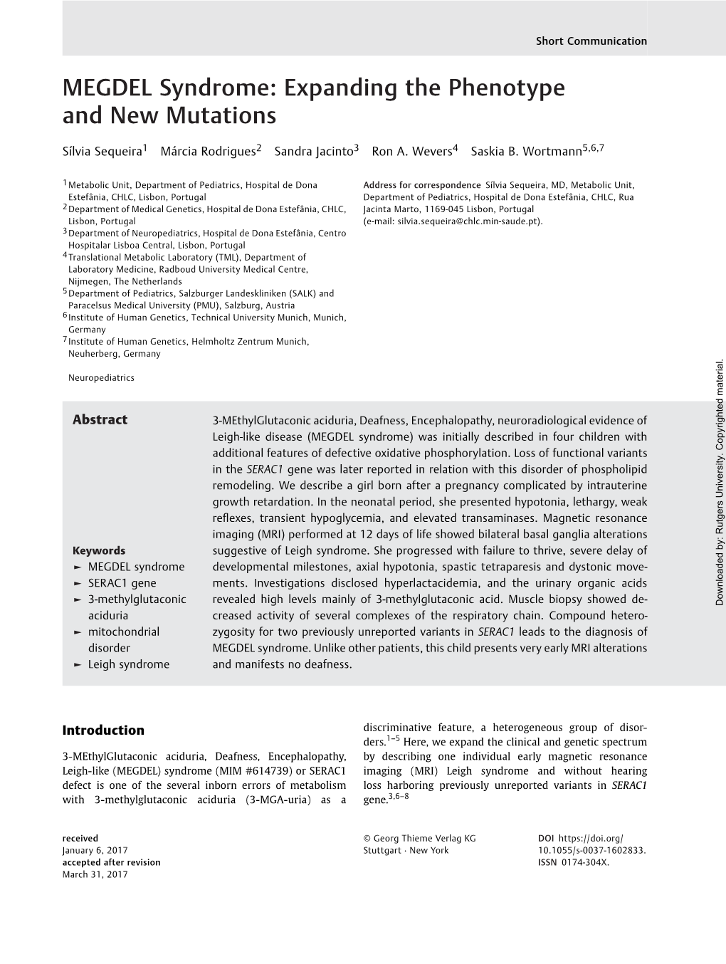 MEGDEL Syndrome: Expanding the Phenotype and New Mutations