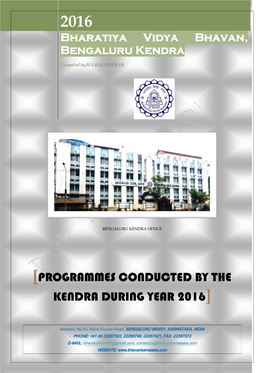 Programmes Conducted by the Kendra During Year 2016]