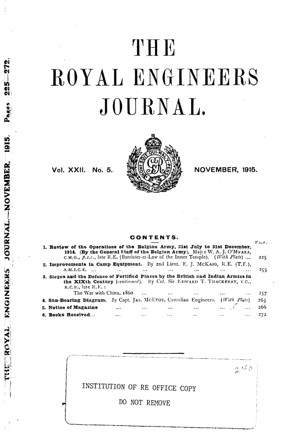 T1he Royal Engineers Journal