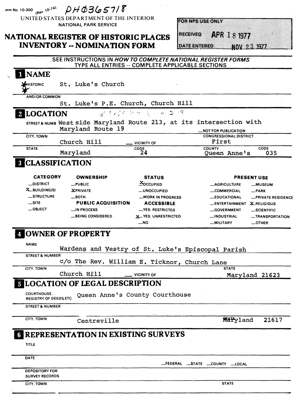 Nomination Form Name