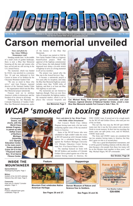 Carson Memorial Unveiled