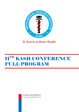 11Th Kash Conference Full Program