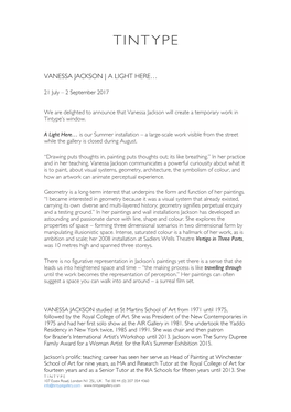 Vanessa Jackson | a Light Here…