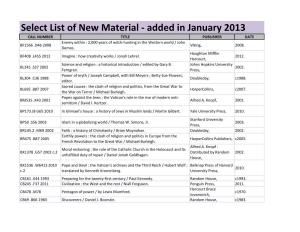 Select List of New Material