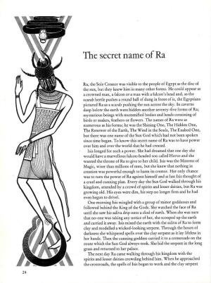 The Secret Name of Ra