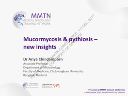 Mucormycosis & Pythiosis