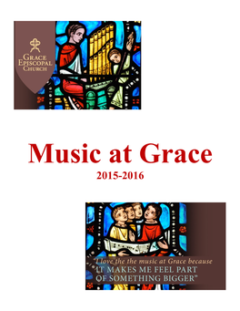 Music at Grace 2015-2016 WELCOME