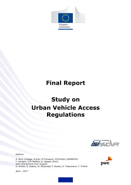 Final Report Study on Urban Vehicle Access Regulations