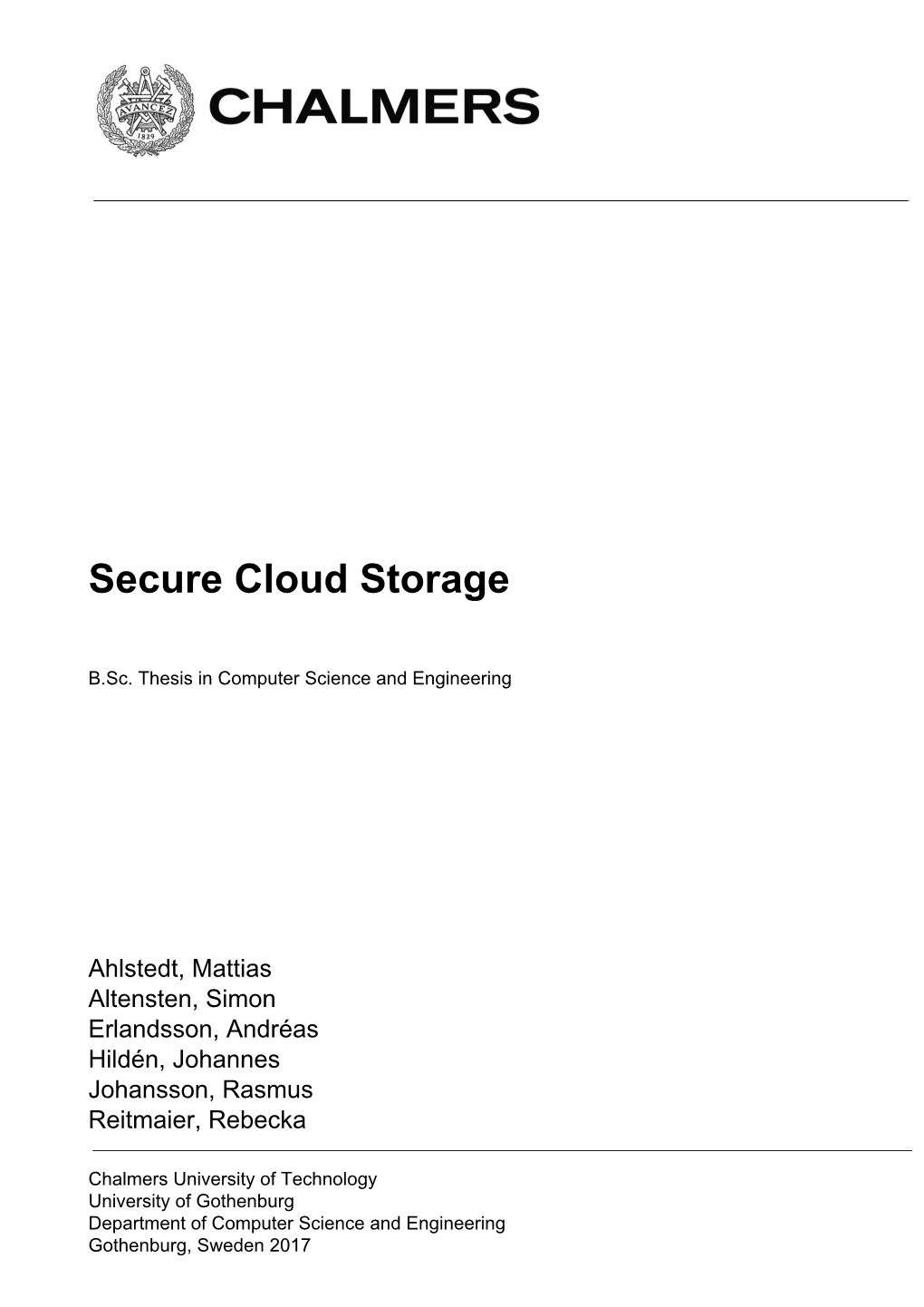 Secure Cloud Storage