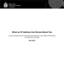 What an IP Address Can Reveal About You