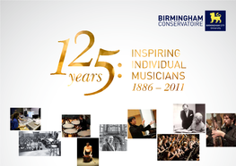 Celebrating 125 Years of the Birmingham Conservatoire.Pdf