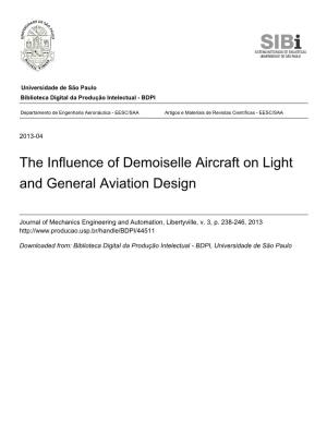 The Influence of Demoiselle Aircraft on Light and General Aviation Design