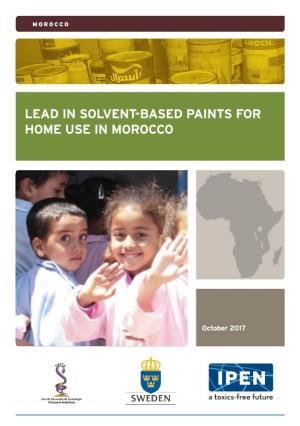 Lead in Solvent-Based Paints for Home Use in Morocco