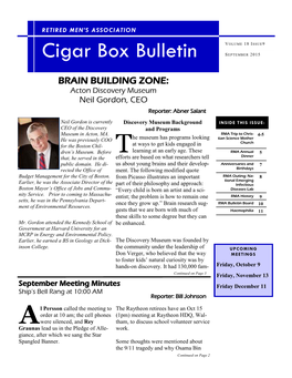 Cigar Box Bulletin S EPTEMBER 2015