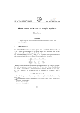 About Some Split Central Simple Algebras