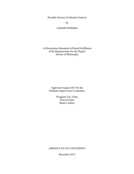 Portable Sensors for Breath Analysis by Amlendu Prabhakar A