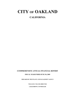 City of Oakland California