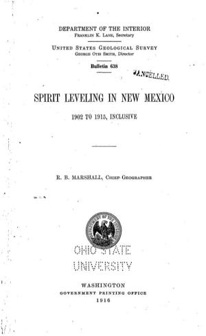 Spirit Leveling in New Mexico