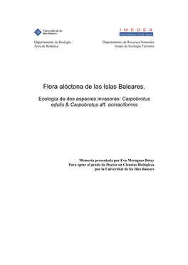 Flora Alóctona De Las Islas Baleares
