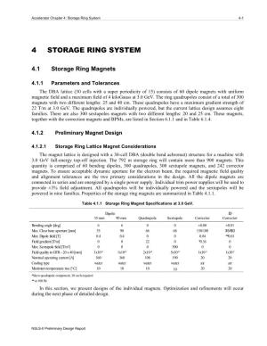 Storage Ring System 4-1