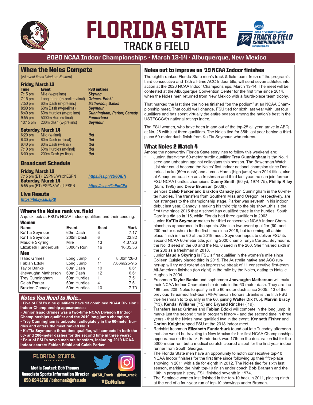 Fsu Ncaa Notes