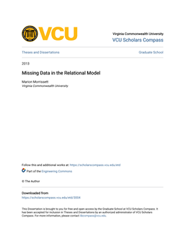 Missing Data in the Relational Model