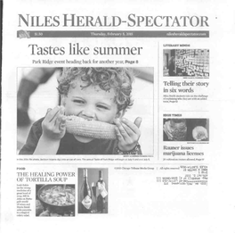 NILES HERALD- SPECTATOR * Tastes Like Summer