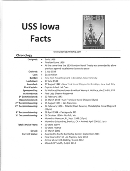 USS Iowa Facts