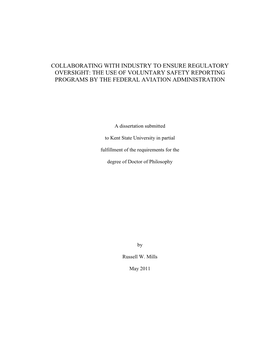 The Use of Voluntary Safety Reporting Programs by the Federal Aviation Administration