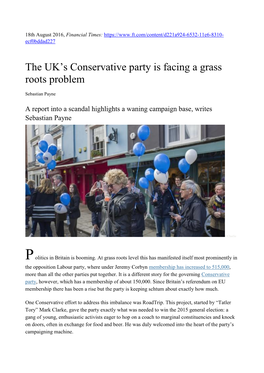 The UK's Conservative Party Is Facing a Grass Roots Problem