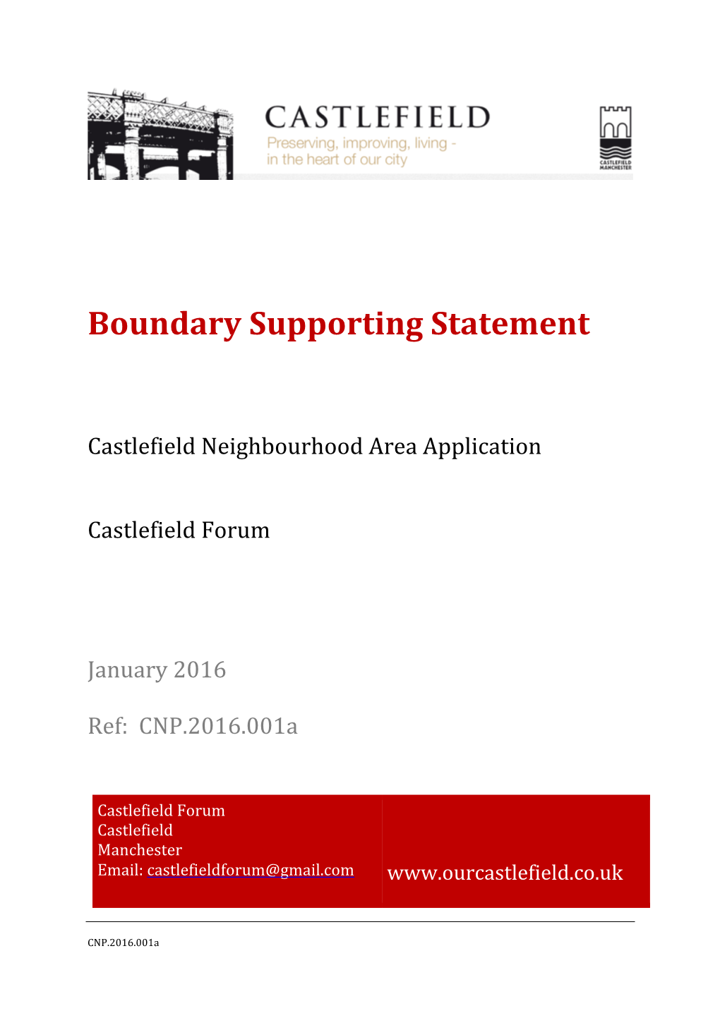 Boundary Supporting Statement