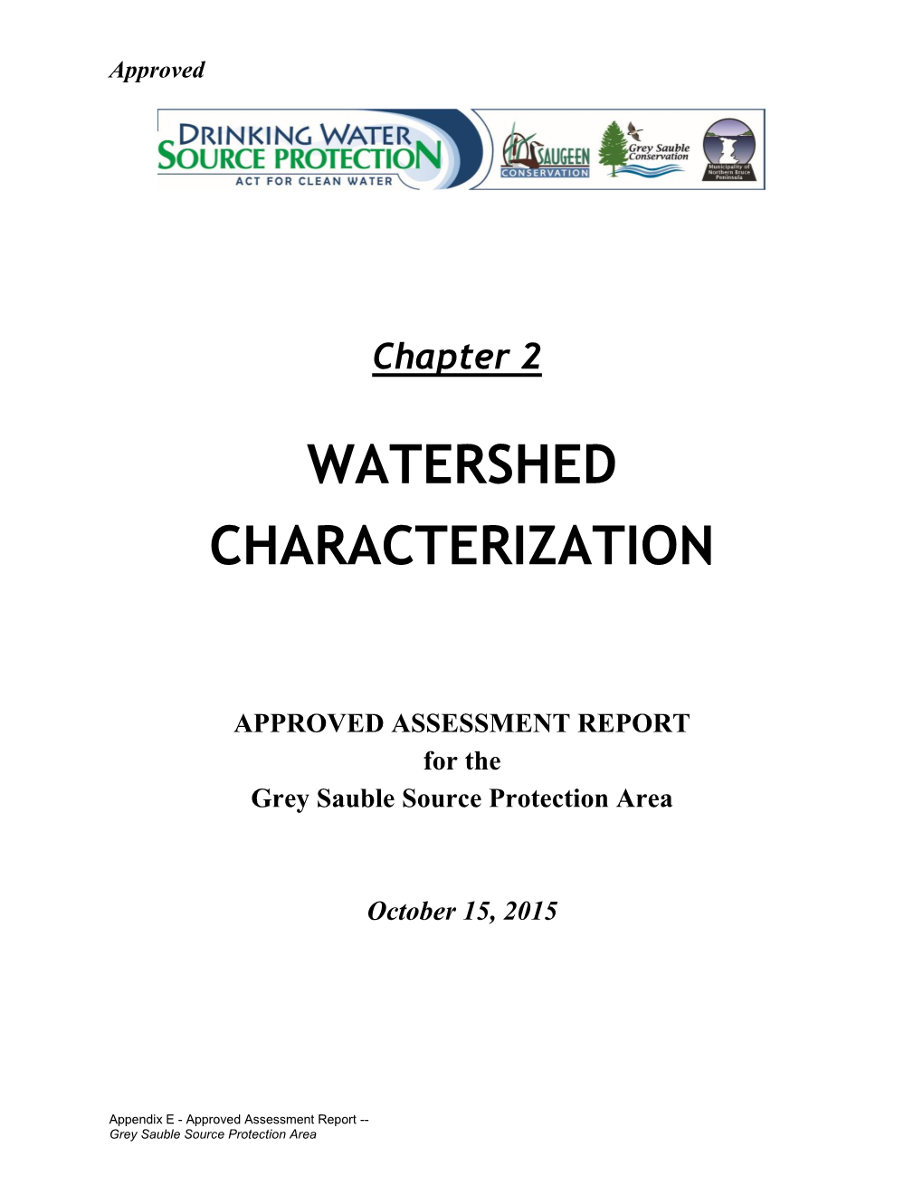 Chapter 2: Watershed Characterization