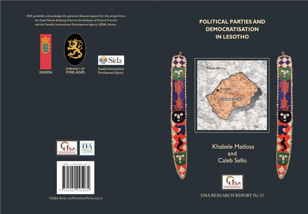 Political Parties and Democratisation in Lesotho