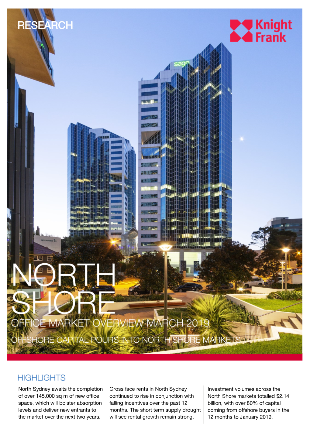 North Shore Office Market Indicators As at January 2019