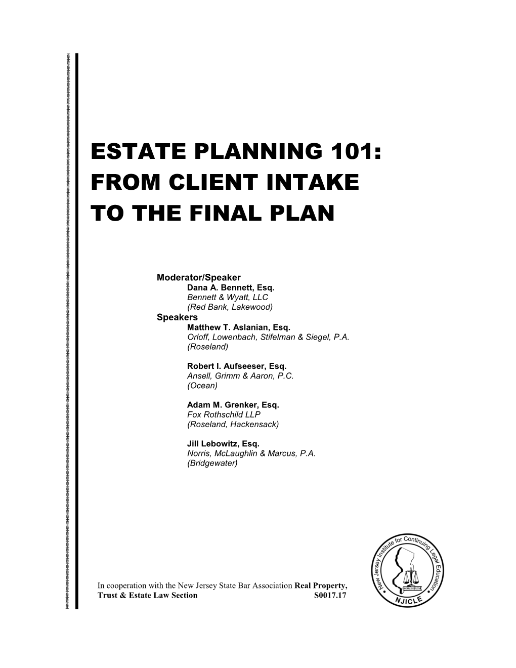 Estate Planning 101: from Client Intake to the Final Plan