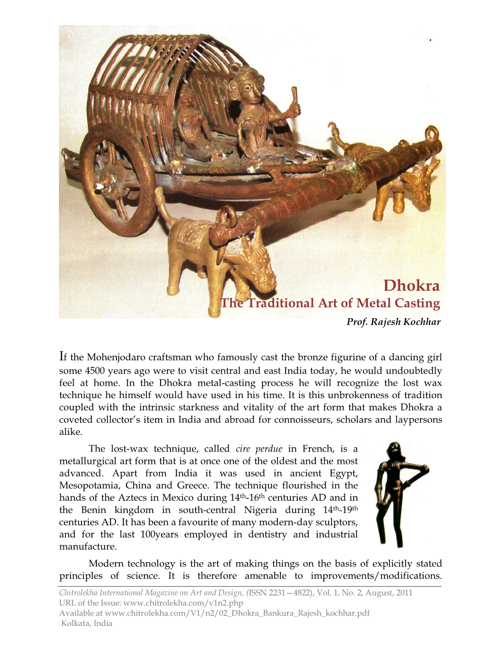 Dhokra the Traditional Art of Metal Casting Prof