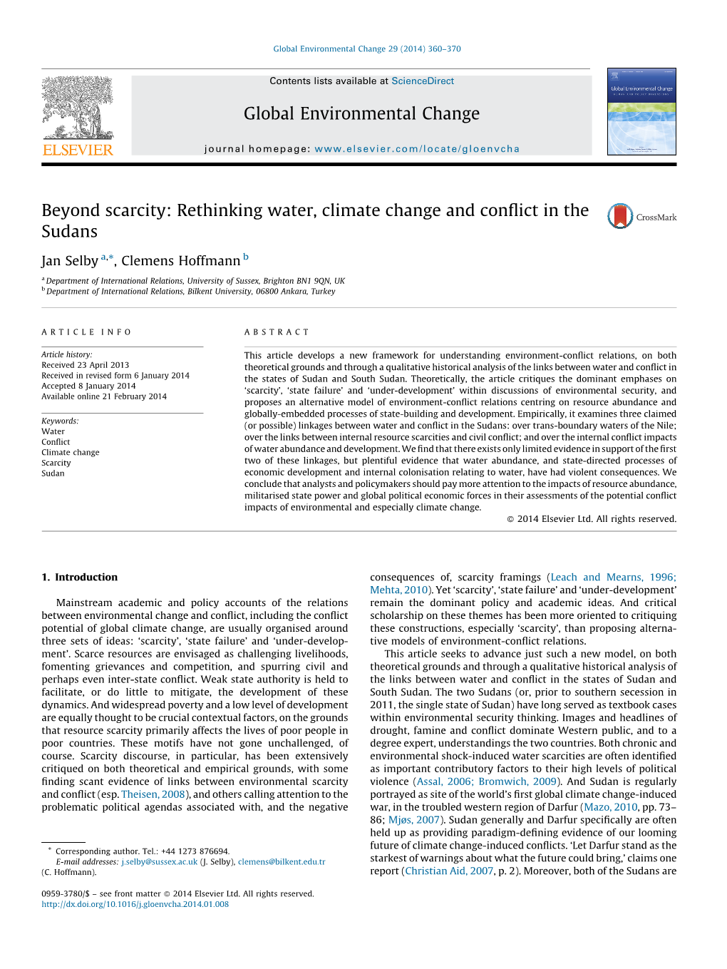 Rethinking Water, Climate Change and Conflict in the Sudans