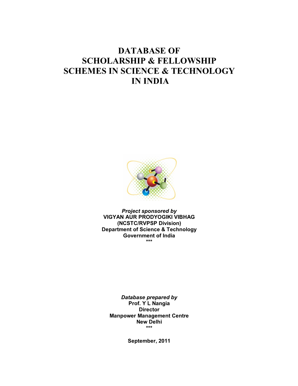 Database of Scholarship & Fellowship Schemes In