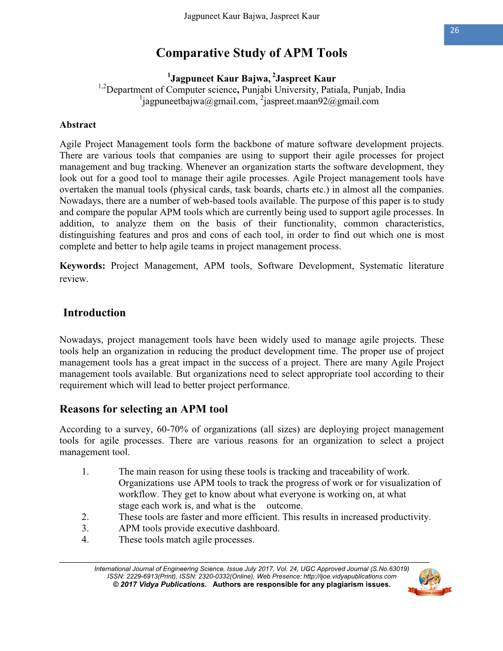 Comparative Study of APM Tools