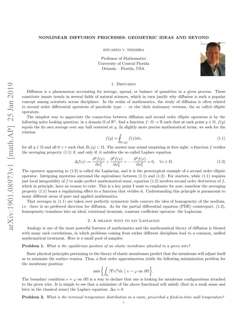 Nonlinear Diffusion Processes: Geometric Ideas and Beyond