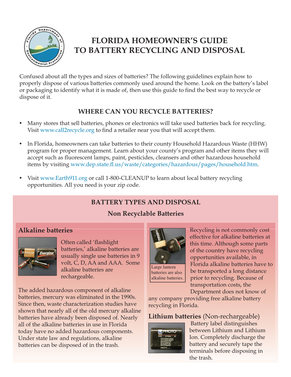 Florida Homeowner's Guide to Battery Recycling