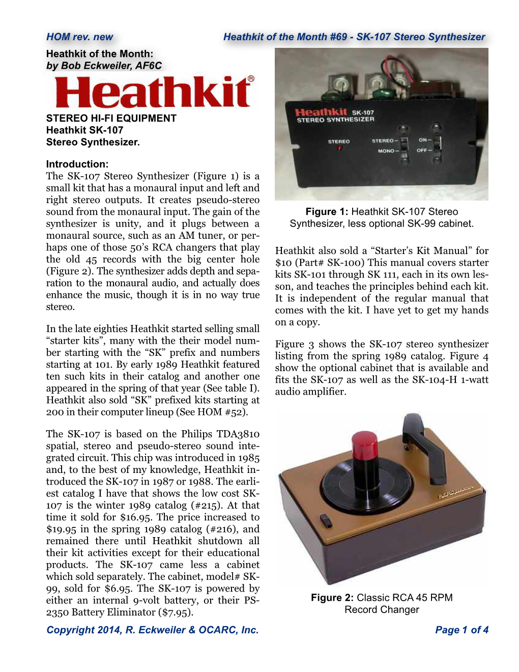 Heathkit SK-107 Stereo Synthesizer