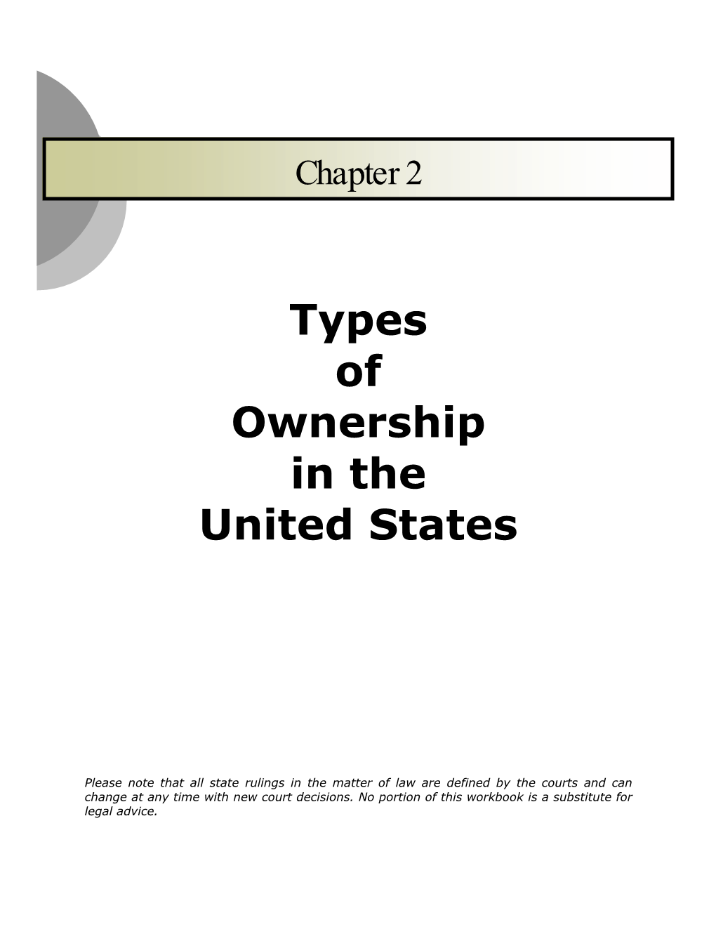 Types of Ownership in the United States