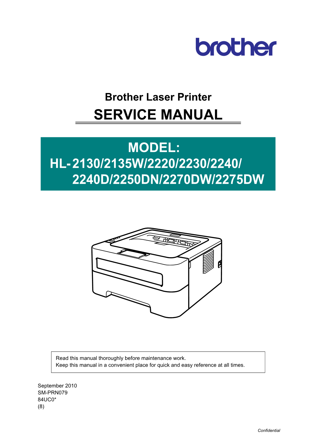 Brother Laser Printer SERVICE MANUAL