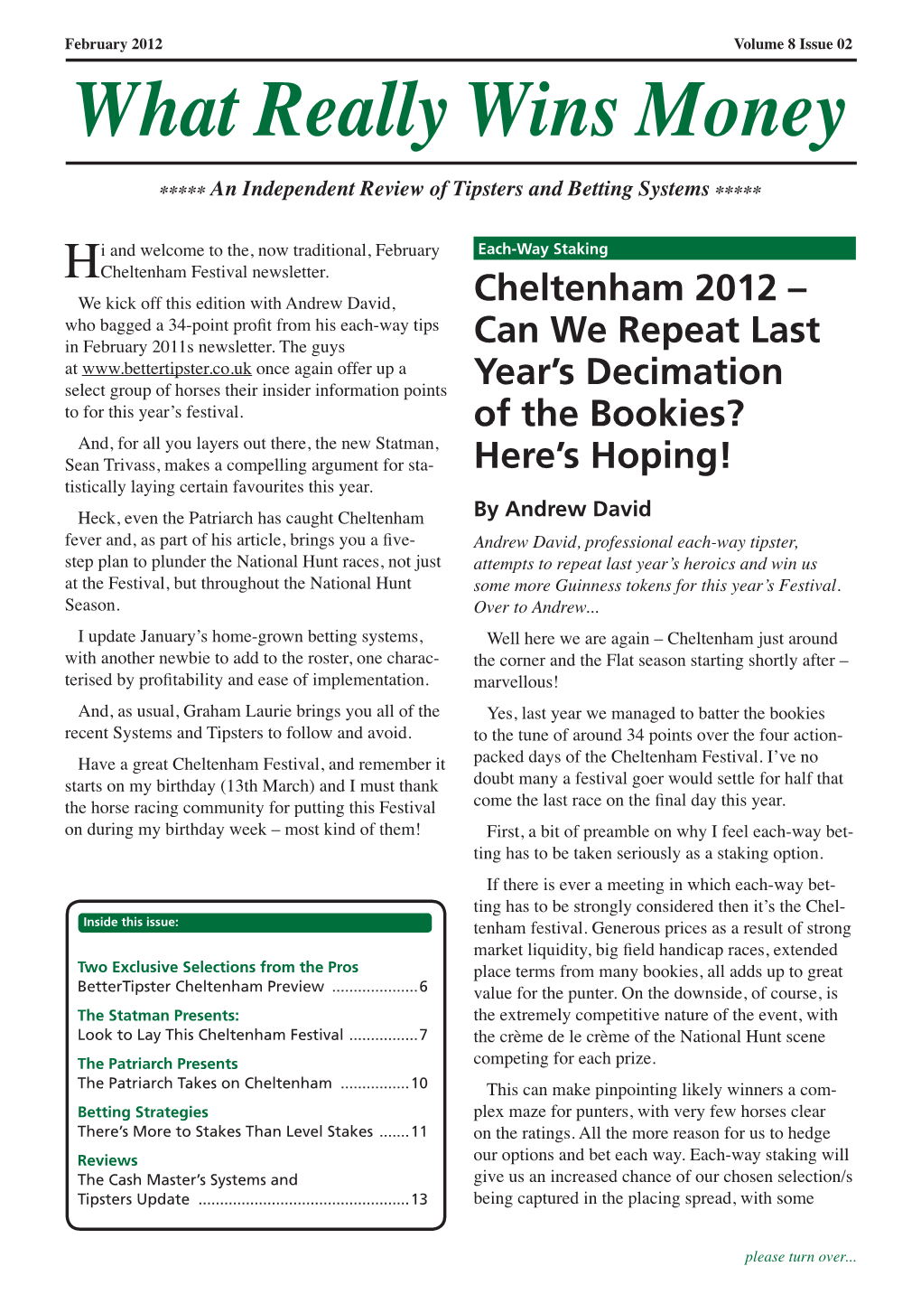 Cheltenham 2012 – Can We Repeat Last