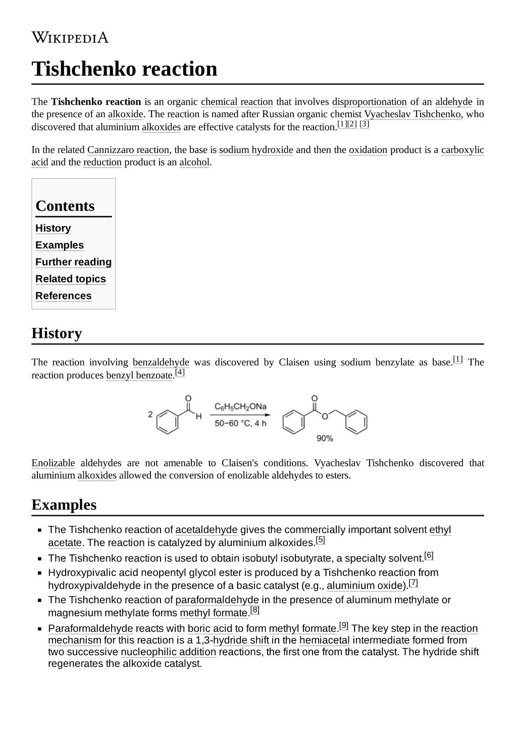 Tishchenko Reaction