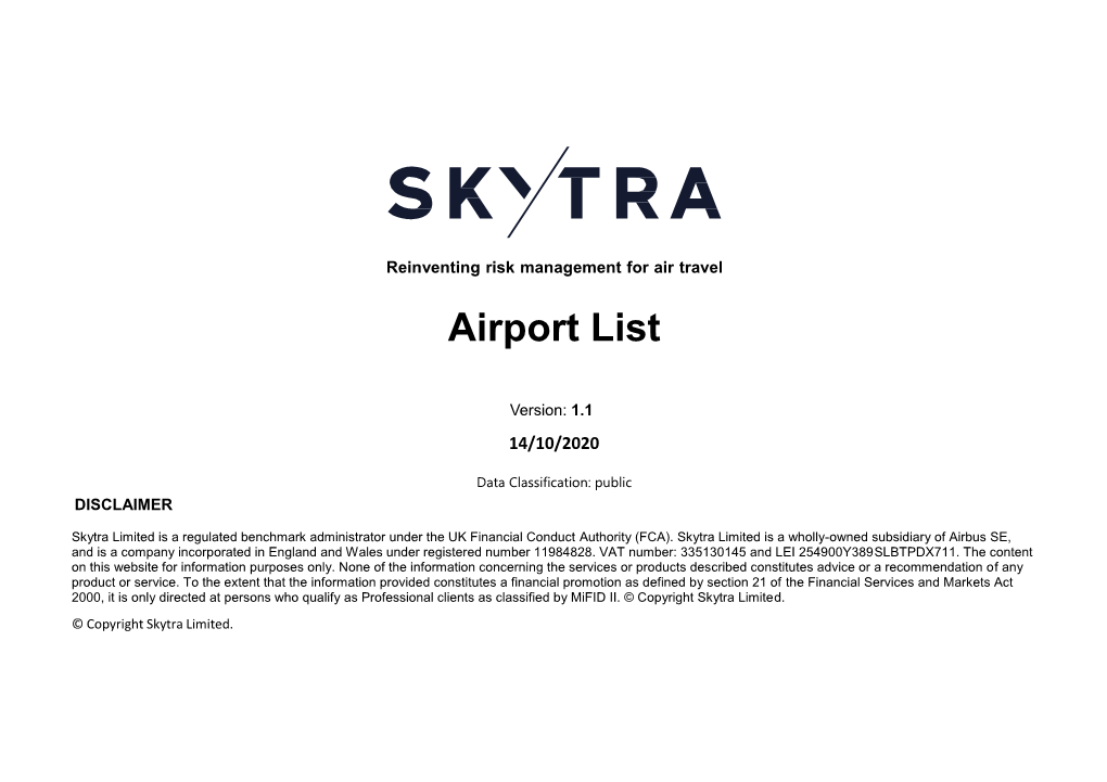 Airport List