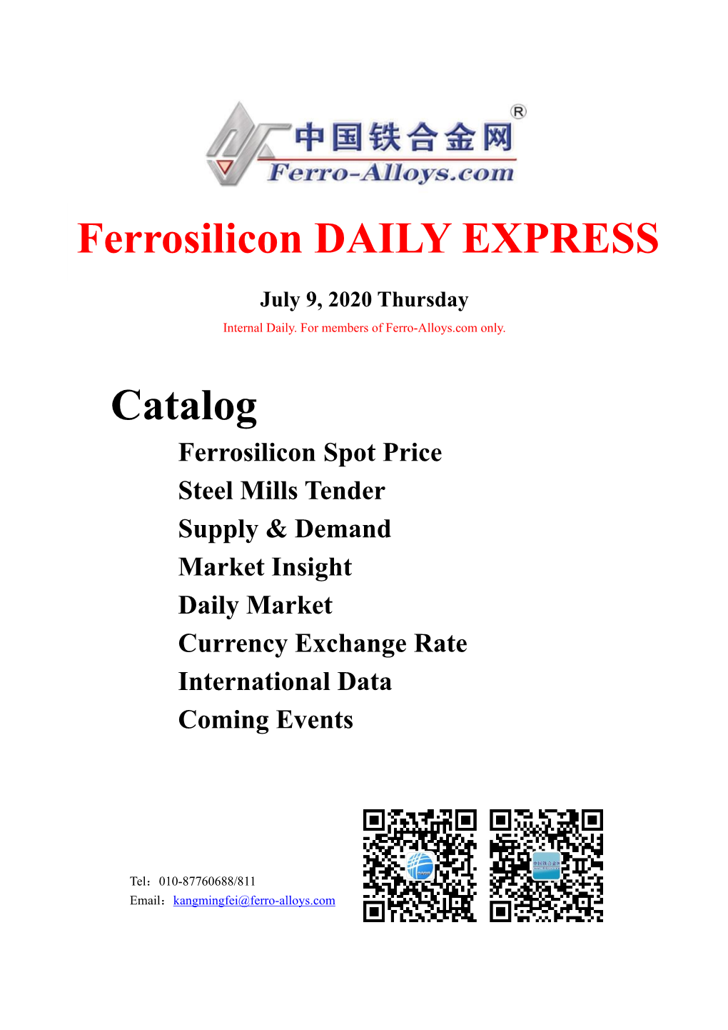 Catalog Ferrosilicon DAILY EXPRESS